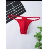 MODLİVE Erkek Kırmızı Transparan Tanga İç Giyim