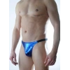 MODLİVE Erkek Mavi Lame Brazillian Slip iç Çamaşırı