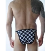 MODLİVE Erkek Metalli Küp Desenli Slip İç Çamaşırı