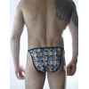 MODLİVE Erkek Metalli Zar Desenli Slip Çamaşır