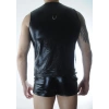 MODLİVE Erkek Siyah Lame Fermuarlı Tank Top Giyim