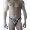 MODLİVE Erkek Zar Desenli Metalli Tanga İç Giyim