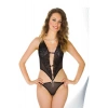 MARSİLYAN- Siyah Dantelli Bodysuit - 920