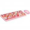 Mofii No666 Pembe Klavye Mouse Set