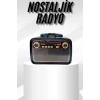 Müzik Kutusu Bluetooth Bağlantılı El Fenerli Nostaljik Tasarım Radyo