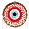Nazar Boncuğu Motifli Düş Kapanı El Yapımı Kırmızı Duvar Süsü