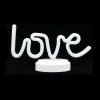 Neon Işıklı Love Yazılı Masa Gece Lambası