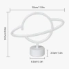 Neon Işıklı Satürn Lamba (Pil + USB)