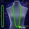Neon Yeşil Boncuk Kolye 80 cm – Retro 80’ler 90’lar Parti Aksesuarı (4887)