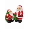 Noel Baba Biblo Seti 2’li – 9 cm & 11 cm – Premium Yılbaşı Dekor Koleksiyonluk Hediye