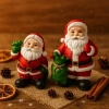 Noel Baba Biblo Seti 2’li – 9 cm & 11 cm – Premium Yılbaşı Dekor Koleksiyonluk Hediye