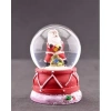 Noel Baba Hediye Torbası Mini Boy Işıklı Yılbaşı Kar Küresi 6.5 cm 5A