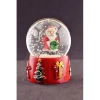 Noel Baba  Merry Christmas Tasarımlı 9 cm Orta Boy Işıklı Kar Küresi 1B