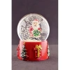 Noel Baba Merry Christmas Tasarımlı 9 cm Orta Boy Işıklı Kar Küresi 1B