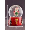 Noel Baba  Merry Christmas Tasarımlı 9 cm Orta Boy Işıklı Kar Küresi 1B