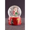 Noel Baba Merry Christmas Tasarımlı 9 cm Orta Boy Işıklı Kar Küresi 1B