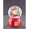 Noel Baba ve Çam Ağacı Temalı Mini Boy Işıklı Yılbaşı Kar Küresi 6.5 cm E