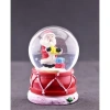Noel Baba ve Hediye Paketi Temalı Mini Boy Işıklı Yılbaşı Kar Küresi 6.5 cm1A