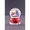 Noel Baba ve Hediye Paketleri Temalı Mini Boy Işıklı  Yılbaşı Kar Küresi 6.5 cm F