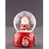 Noel Baba ve Hediye Paketleri Temalı Mini Boy Işıklı  Yılbaşı Kar Küresi 6.5 cm F