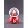 Noel Baba ve Hediye Paketleri Temalı Mini Boy Işıklı  Yılbaşı Kar Küresi 6.5 cm F