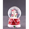 Noel Baba ve Kardan Adam Temalı Mini Boy Işıklı  Yılbaşı Kar Küresi 6.5 cm D