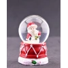 Noel Baba ve Kardan Adam Temalı Mini Boy Işıklı Yılbaşı Kar Küresi 6.5 cm D
