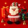 Noel Yılbaşı Çam Ağacı Süsü Peluş Tekstil Örme Orta Boy 17 cm x 11 cm