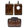 Nostalji Radyo Bluetooth Hoparlör Usb-sd Kart Giriş Led Fener Işıklı Bataryalı Pilli Yeni Nesil