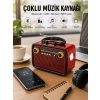 Nostaljik Radyo Bluetooth Bağlantılı Müzik Kutusu Ahşap