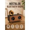 Nostaljik Radyo Bluetooth Bağlantılı Şarjlı Yüksek Ses Kaliteli