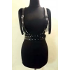 Omuzları Püskül Detaylı Deri Kemer, Askılı Püsküllü Deri Harness - Brf1004