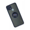 Oppo A15 Kılıf Montreal Yüzüklü Silikon Kapak - Lacivert