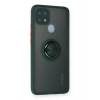 Oppo A15 Kılıf Montreal Yüzüklü Silikon Kapak - Yeşil