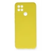 Oppo A15 Kılıf Nano içi Kadife Silikon - Sarı