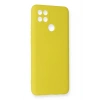 Oppo A15 Kılıf Nano içi Kadife Silikon - Sarı