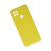 Oppo A15 Kılıf Nano içi Kadife Silikon - Sarı