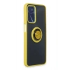 Oppo A16 Kılıf Montreal Yüzüklü Silikon Kapak - Sarı