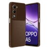 Oppo A5 4G Auto Focus Karbon Kapak - Kahverengi