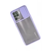 Oppo Reno 5 Lite Kılıf Palm Buzlu Kamera Sürgülü Silikon - Lila