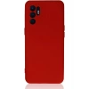 Oppo Reno 6 Kılıf Nano içi Kadife Silikon - Kırmızı