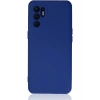 Oppo Reno 6 Kılıf Nano içi Kadife Silikon - Mavi