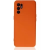 Oppo Reno 6 Kılıf Nano içi Kadife Silikon - Turuncu