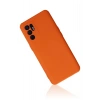 Oppo Reno 6 Kılıf Nano içi Kadife Silikon - Turuncu