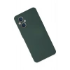 Oppo Reno 7 Lite Kılıf Nano içi Kadife Silikon - Koyu Yeşil