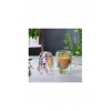 Organik Çiçekli Borosilikat Bardak 350 Ml. -BRD-150 BH