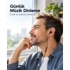 Örgü Kablo Detaylı Siyah Mikrofonlu Kulaklık