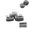 Oval Bambu Kenarlı 3lü Organizer Sepet Seti - Gri