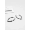 Oval Halka Küpe - Gümüş