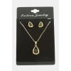 Oval Kartanesi Zirkon Taşlı Set Kolye